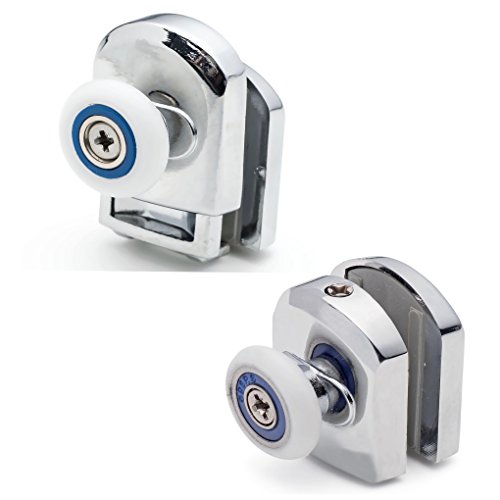 Roulettes de porte de douche 22 mm roulements glissières haut bas 033–1 K