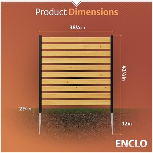 42in H x 38in W (2 Panels) No Dig Enclo Charleston Cedar Wood Privacy Screen, Ideal Outdoor Privacy Wall, Pool Equipment Enclosure, Trash Can Enclosures, Air Conditioner Fence, EC18009