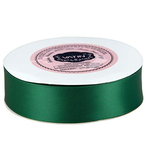 Vatin 1 Inch Double Faced Polyester Satin Ribbon Forest Green - 25 Yard Spool, Perfect For Wedding, Wreath, Baby Shower,Packing And Other Projects. #TOP2