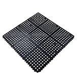 Alfombrilla De Goma Entrelazada Antifatiga, Alfombrilla Antideslizante Resistente para Uso Comercial, para Restaurantes, Cocinas, Bares, Garajes, Jardines, Uso Industrial En Interiores (93 X 93 Cm