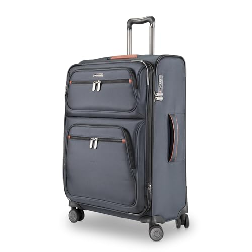 Image of Ricardo Beverly Hills Montecito 3.0 Softside Luggage Collection Expandable Suitcases with Wheels and TSA Lock, 25 inch Medium Check-in (Graphite, 25-inch Medium Check-in)