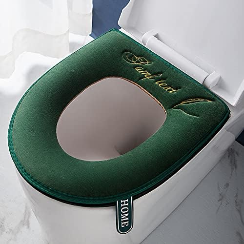 2 Pieces Thicker Bathroom Soft Toilet Seat Cover Pad with Handle Toilet