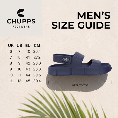 CHUPPS Men's Chunky Sandals Blue - Image 8