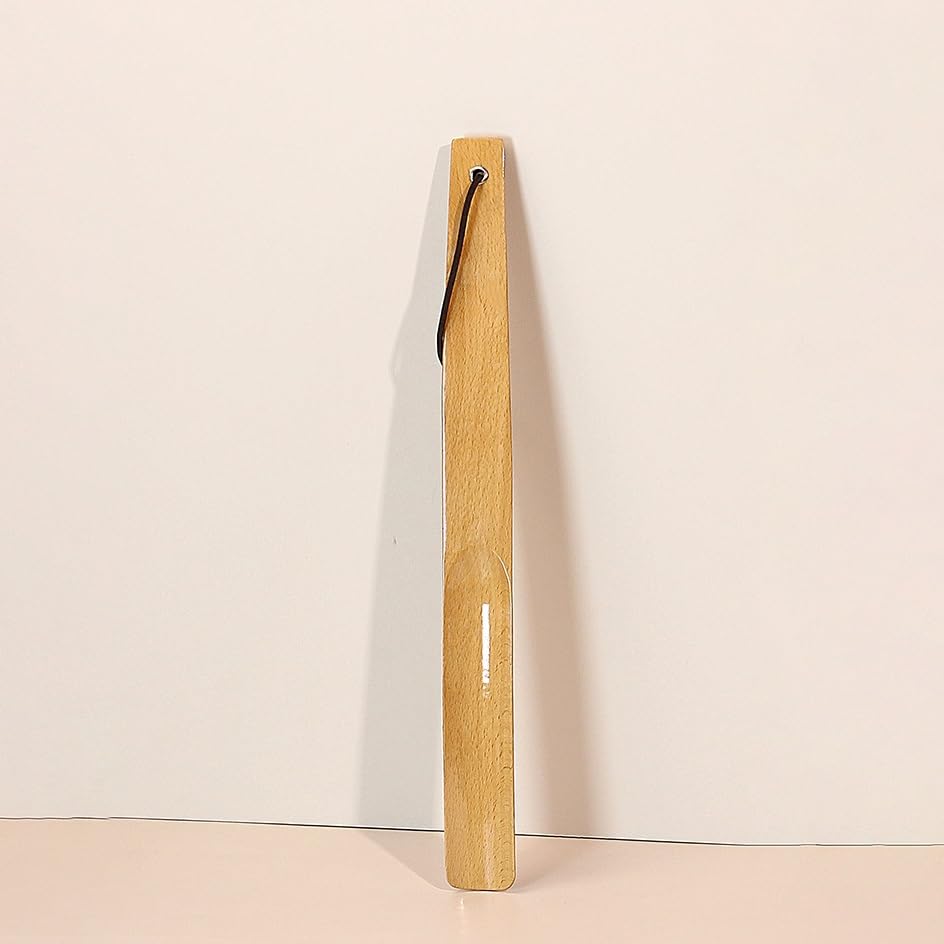 Calzador de madera maciza largo de 55cm para entrada de hotel y hogar 3