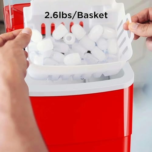 Fabricadora de Hielo de Encimera, Produce 26 lb en 24 Horas, con Función de Autolimpieza, Incluye Cucharón y Canasta para Hielo miniatura 4