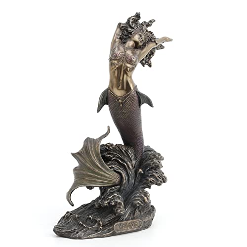 Figurilla Yemaya Diosa del Océano acabado bronce miniatura 5