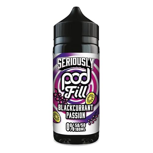 DoozyVape Seriously PodFill VAPE �d�q�^�o�R ���L�b�h �j�R�`���Ȃ� �V���[�g�t�B���{�g�� (120ml�{�g���Ƀ��L�b�h��100ml, �u���b�N�J�����g �p�b�V����)
