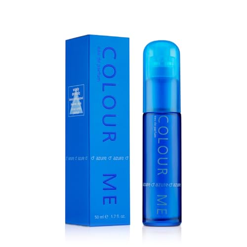 COLOUR ME Azure Profumo da uomo, Eau de Parfum 50 ml, fragranza di lusso - Dopobarba da uomo, persistente Fragranza di Milton-Lloyd, 50ml