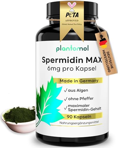 Spermidin Kapseln hochdosiert - Spermidin 6mg pro Kapsel - Spermidine Gehalt durch externes Labor bestätigt - Spermidin MAX - 3 Monatsvorrat 1