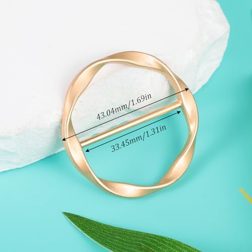 14 Pcs Silk Scarf Ring Circle T-Shirt Ties Clips for Women Fashion Shirt Clips for Women Clothing Cinch Clip Waist Clothes Corner Knotted Buckle Clothing Ring Wrap Holder2