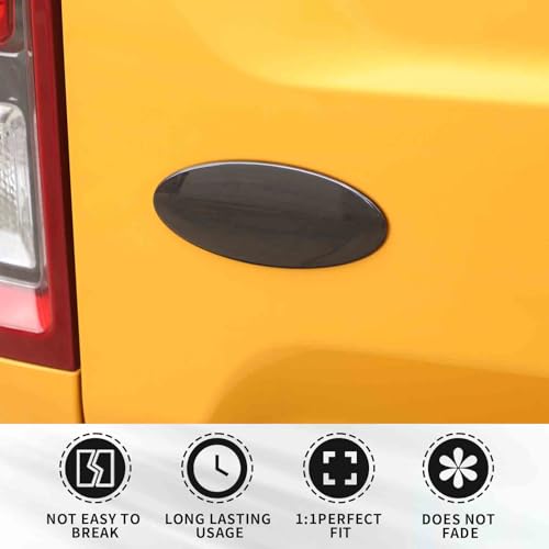 Image of RAZPOY for Bronco Emblem Cover, 5.24inch Rear Tailgate Overlay Badge Emblem Cover Trim Compatible with 2021-2026 Ford Bronco & Bronco Sport Exterior Accessories, Smoke Black