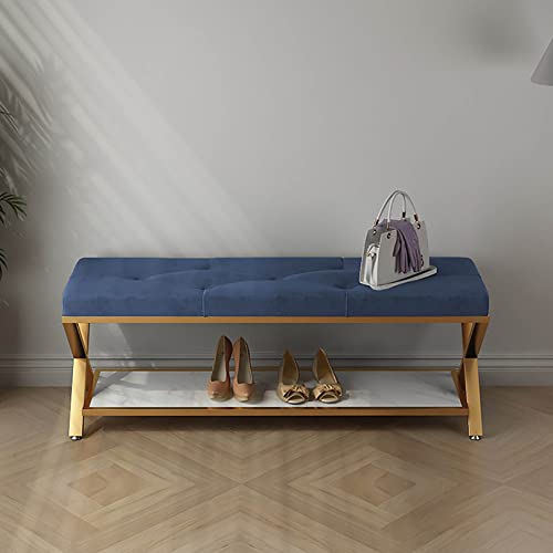 Banc à chaussures d'entrée avec rangement en fer noir - 2