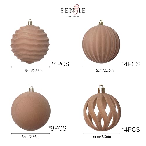 Image of 20Pcs Velvet Ornaments for Christmas Tree,2.36In Christmas Ornaments Set