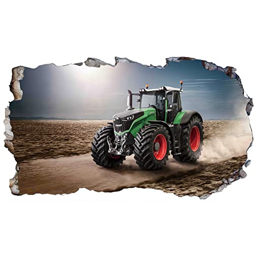 2Pcs Wandtattoo Traktor Trecker 3D Effekt XXL Farm Feld Landwirtschaft Wandaufkleber Fenster Selbstklebend für Junge… – Bild 4