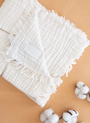 BROSS 100% Cotton Unisex Baby Blanket, 4-Layers, 110 * 120 cm - Image 2