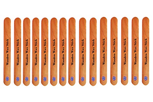 Image of [Ear Lobe & Accessories] Personal /Professional Disposable Wax Spatula /Applicator, Wooden - Pack of 15