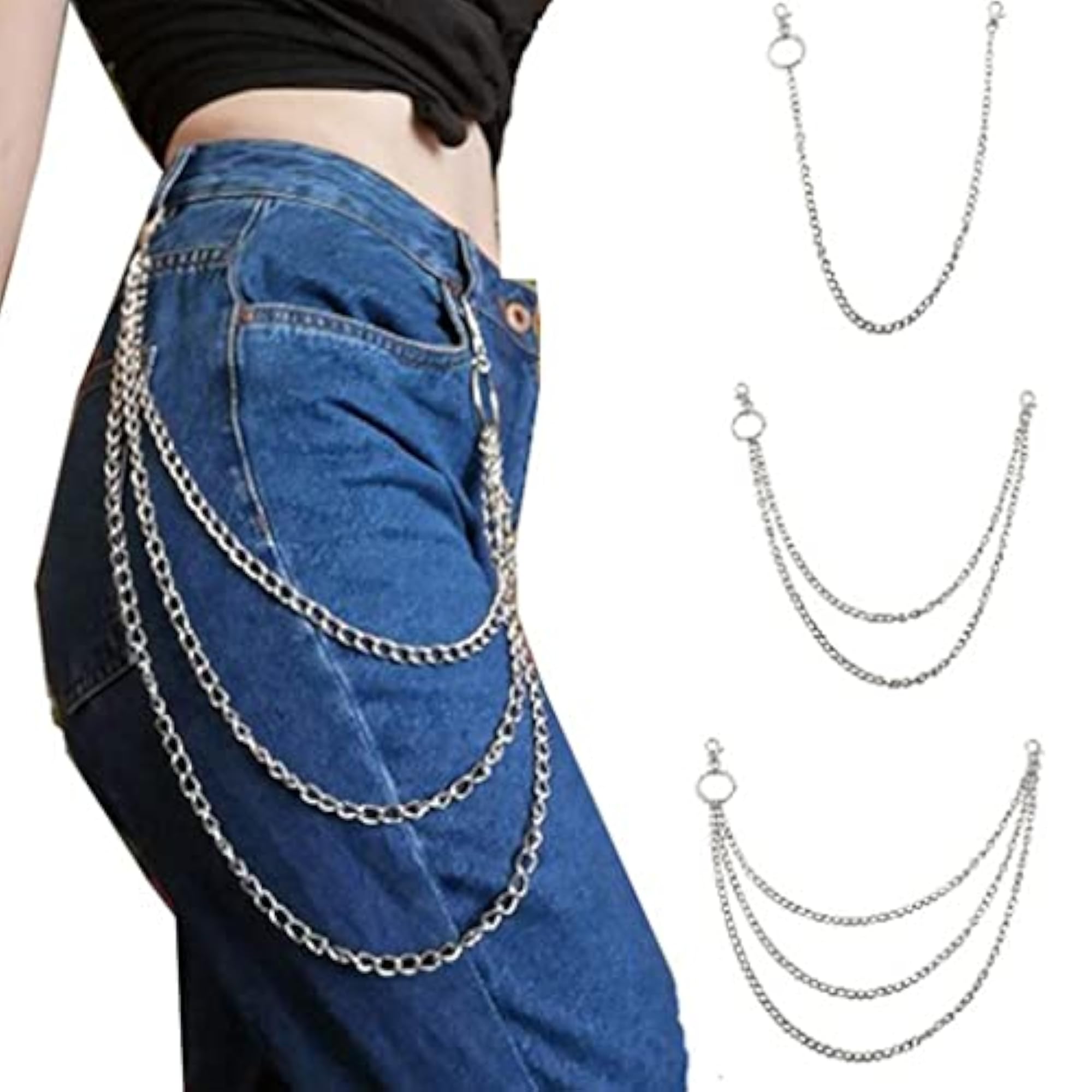 Hip Hop Punk Metal Ring Trouser Jeans Chain, Youth Accessory
