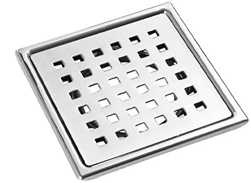 V DRAINS Square Hole Design SS304 Square Floor Drain Jali for Bathroom, Balcony, Roof, Parapet, Kitchen Size: 127x127 mm | 12.7X 12.7 cm (6x6 inches with Anti-Cockroach Trap) (B0BZN5HZ9P) Amazon Price History, Amazon Price Tracker
