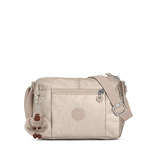 Kipling Wes Metallic Crossbody Bag Gleaming Gold Metallic