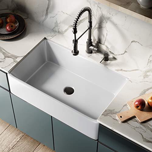 Image of Swiss Madison Well Made Forever SM-KS247, Elegance 33 x 20 Ceramic, Farmhouse Kitchen Sink , White