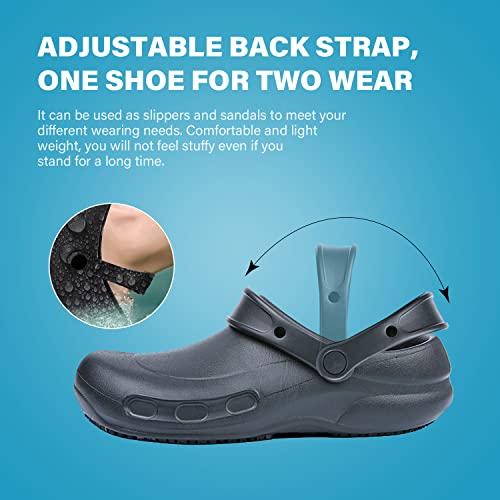 Image of Comfort & Safety Chef Shoes Men Women Non Slip Work Shoes Water Proof Slip Resitant Clogs for Nursing Kitchen Restaurant Food Service