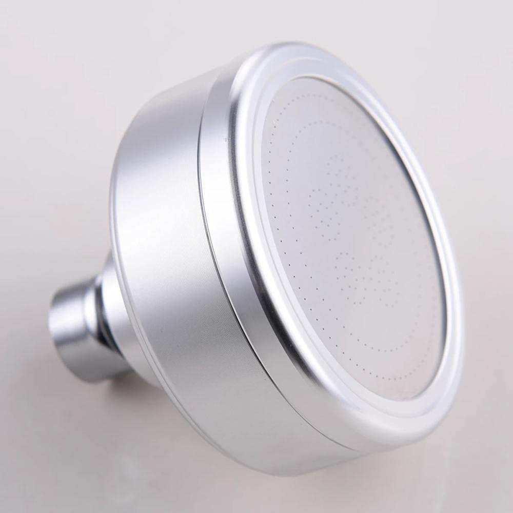 Slish Pommeau de douche rond en aluminium noir 118 mm – Économie d'eau, filtre amovible, design facile à nettoyer pour salles de bains modernes – Améliorez votre expérience de douche