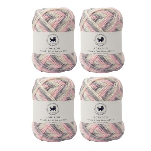 NESTNHAVEN, Wool, Horizon, Acrylic Yarn Supersoft Knitting Wool Ball, (1 Ball/100 Gram Each) Multi Colour Ball Suitable for Craft, Babywear, Baby Blankets, Shade no - NNHH013 (Shade 16) | (400 Gm)