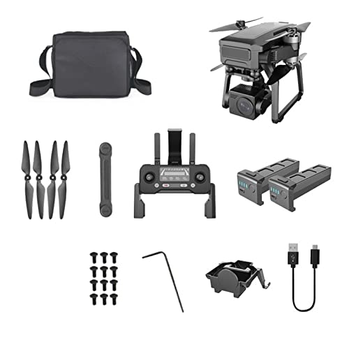 NIRAA Cuadricóptero RC Profesional con cámara 4K Ultra HD 5G WiFi FPV cardán de 3 Ejes 3KM Drone Vuelo 25 Minutos Plegable (Color : 4k 2B)
