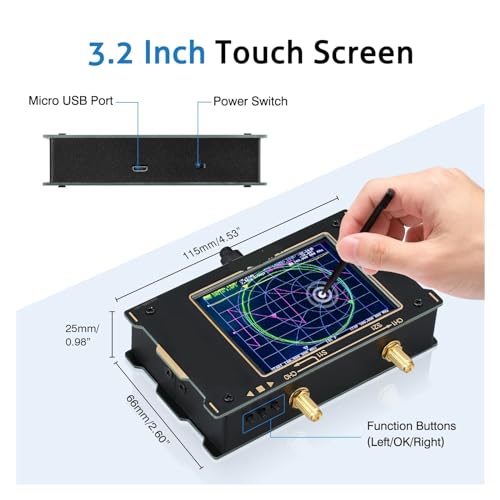 Analyseur de spectre 10KHz-3GHz haute précision avec écran 3.2 pouces et boîtier robuste - 3