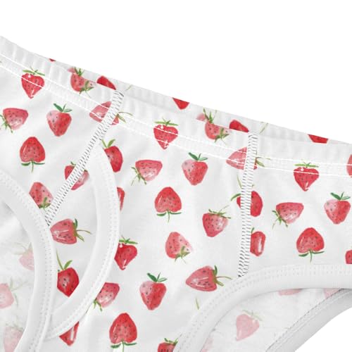 Boys' Exclusive Briefs Toddler Underwear 95% Combed Cotton Boxerbriefs 2T Strawberry Pattern 354