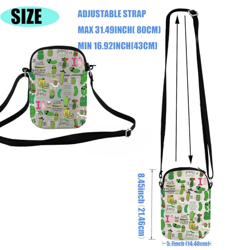 FEELMEM Pickles Gift Vegetarian Gift Pickle Lovers Crossbody Purse Bag Pickled Food Enthusiasts Gift Pickle Canning Gift4