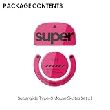 Superglide – najszybsze i najgładsze nóżki myszy wykonane z bardzo mocnego, nieskazitelnego szkła, super szybka, gładka i trwała podeszwa do Logitech G PRO X Superlight (Magenta)