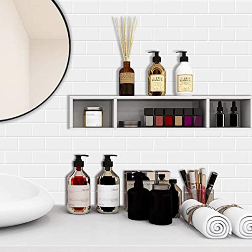 Stickgoo 10-Sheet Thicker Design Peel And Stick Subway Tile, Stick On Tiles Backsplash For Kitchen & Bathroom In White #TOP3