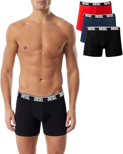 Pack de 3 calzoncillos largos Diesel UMBX Sebastian de algodón elástico para hombre