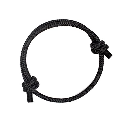 Pulsera Náutica Elegante Negra de Cuerda de la Más Alta Calidad para Hombre