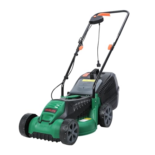 balurukt 1600W Powerful Electric Lawn Mower,Brushless Push Lawn sweeper Self Propelled Walk Behind for Yard Lawn Garden Care with Upgraded Brushless Motor 35-45L Grass Tank Motor Speed 3600RPM UK