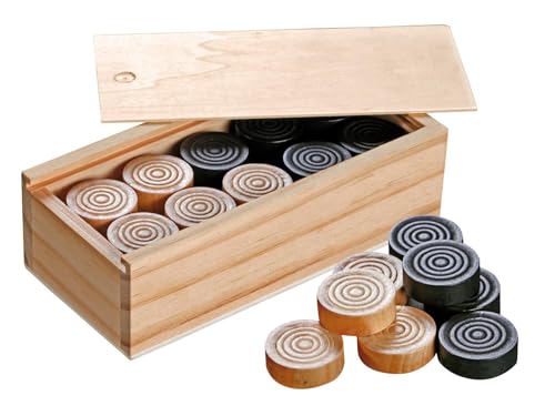 Philos 3052 - Spielsteine für Backgammon, Mühle, Dame, 30mm Durchmesser