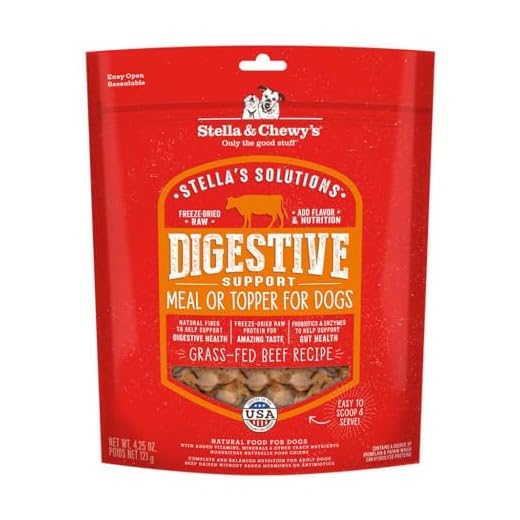 Stella & Chewy's Freeze-Dried Raw Dog Food for Digestive Health - Grass-Fed Beef Dinner Morsels - Natural Solution for Sensitive Stomach, Gas & Firm Stools - Premium Raw Nutrition - 4.25oz