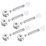 20PCS 3-in-1 Furniture Connection Kit, Eccentric Cam Lock Ø15mm and M6x40mm Dowel Screws, Pre-Inserted Ø11mm Plastic Nut, for Splicing Assembly of Table Cabinets