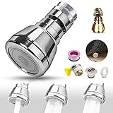 Swivel Kitchen Sink Faucet Aerator,Big Angle Solid Copper High Pressure Kitchen Tap Head,Large Flow...