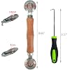 Rolling Screen Tool,Screen Tools for Installing Door Screens Window,Spline Tool,Screen Repair Tool Spline Roller for Installing Door Screen Window,with Steel Wheels and Layering Hook Tool
