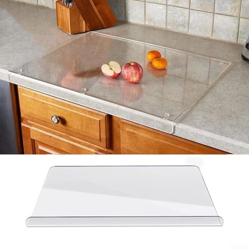 Oceanlend Planche à découper en acrylique transparente avec rebord antidérapant pour cuisine, légumes, fruits, sandwichs, pizzas, gâteaux (B), 8EJ98ZR11LCCWH6135M8E15D