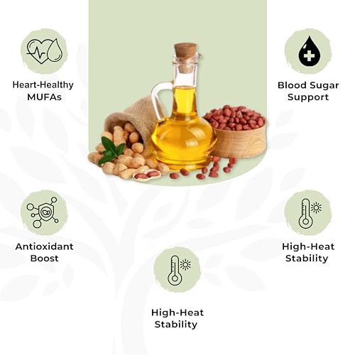 Image of SHREE AANANTAM Cold Pressed 100% Pure & Natural Kachi Ghani Groundnut Oil /Peanut Oil - 1 Litre