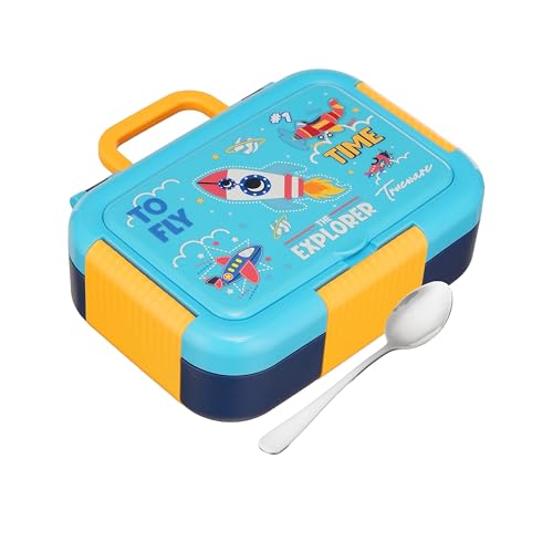 Image of Trueware Galaxy 2 304 Stainless Steel PU Insulated Lunch Box with Two Compartment BPA Free, Food Grade Ideal for School, Picnic, Office & Outdoor - 530ml