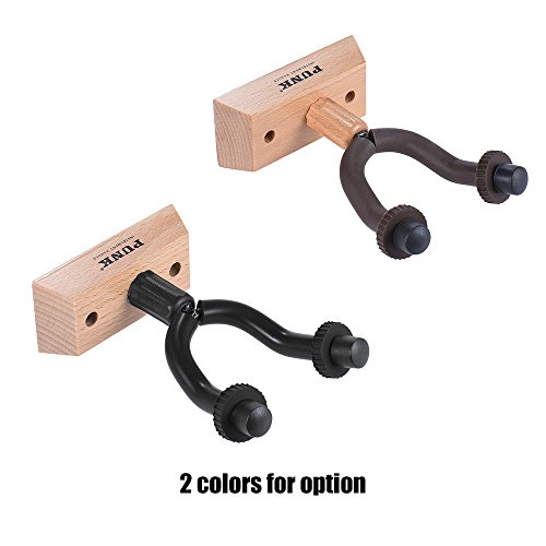 KKmoon Suporte de Parede Guitarra Gancho Titular Gancho Keeper Base De Madeira para Guitarras Elétri