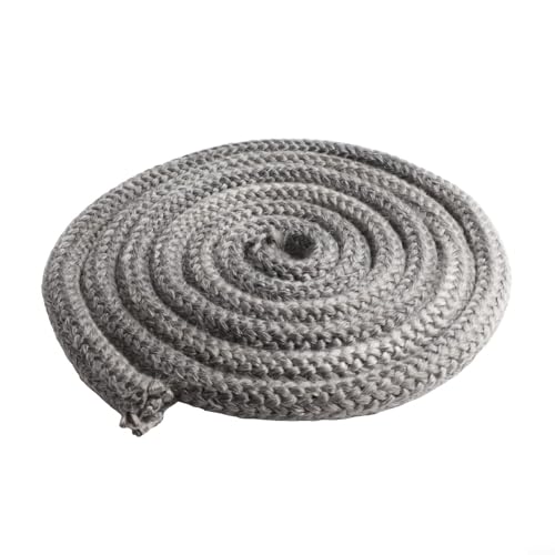 Shophubio Junta redonda para horno con kit de pegamento, cuerda de fibra de vidrio alta para chimenea, estufa de leña, estufa de pellets, junta de puerta de caldera 8/10/12/14/16 (2,5 m x 10 mm)