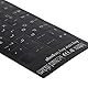 Tbest Hebräische Tastaturaufkleber, Wasser- und Staubresistent, Kratzfest, PVC, Schwarz, für Laptop-Tastaturen, 1.3 x 1.1 cm