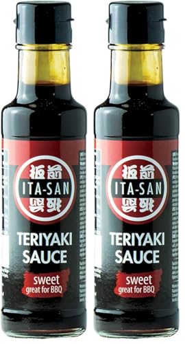 ITA-SAN Salsa Teriyaki, salsa sazonadora con aromas orientales, dulce, ideal para barbacoa asiática, 1 x 150 ml (Paquete de 2)