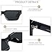 ANDWOOD Thick Frame Rectangle Sunglasses Mens Womens Chunky Retro Sun glasses Simple Designer Rectangular Shades Square Black