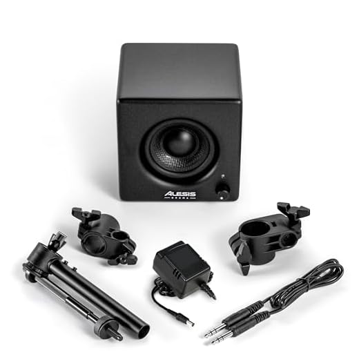 Alesis Nitro Amp - Altavoz Monitor de Batería Electronica Compacto de 3" y 70W para Prácticas y Lecciones, montable en Rack con Las Abrazaderas Incluidas